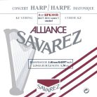 HPK-101-R Savarez Alliance small or concert harp string, plain KF, 1,01mm, length: 1,50 meter, red