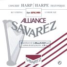 HPK-108R Savarez Alliance small or concert harp string, plain KF, 1,08mm, length: 1,50 meter, red