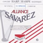 HPK-121B Savarez Alliance small or concert harp string, plain KF, 1,21mm, length: 1,50 meter, black