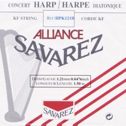   HPK-121B Savarez Alliance small or concert harp string, plain KF, 1,21mm, length: 1,50 meter, black