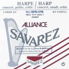 HPK-125-B Savarez Alliance small or concert harp string, plain KF, 1,25mm, length: 1,50 meter, black