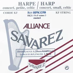   HPK-125-B Savarez Alliance small or concert harp string, plain KF, 1,25mm, length: 1,50 meter, black