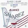 HPK-125-B Savarez Alliance small or concert harp string, plain KF, 1,25mm, length: 1,50 meter, black