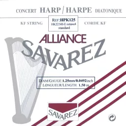   HPK-125 Savarez Alliance small or concert harp string, plain KF, 1,25mm, length: 1,50 meter