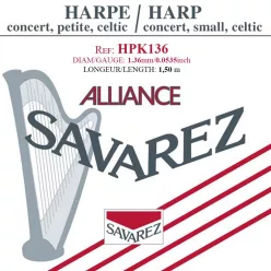   HPK-136 Savarez Alliance small or concert harp string, plain KF, 1,36mm, length: 1,50 meter