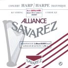 HPK-140-R Savarez Alliance small or concert harp string, plain KF, 1,40mm, length: 1,50 meter, red