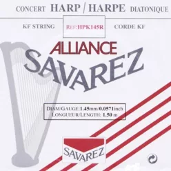   HPK-145R Savarez Alliance small or concert harp string, plain KF, 1,45mm, length: 1,50 meter, red