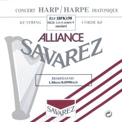   HPK-150 Savarez Alliance small or concert harp string, plain KF, 1,50mm, length: 1,50 meter