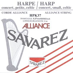   HPK-37 Savarez Alliance small or concert harp string, plain KF, 0,37mm, length: 1 meter, red