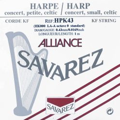   HPK-43 Savarez Alliance small or concert harp string, plain KF, 0,43mm, length: 1 meter