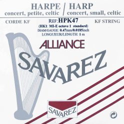   HPK-47 Savarez Alliance small or concert harp string, plain KF, 0,47mm, length: 1 meter