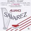 HPK-50R Savarez Alliance small or concert harp string, plain KF, 0,50mm, length: 1 meter, red