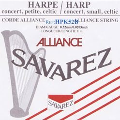   HPK-52B Savarez Alliance small or concert harp string, plain KF, 0,52mm, length: 1 meter, black