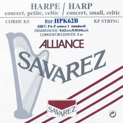   HPK-62-B Savarez Alliance small or concert harp string, plain KF, 0,62mm, length: 1 meter, black
