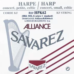   HPK-62 Savarez Alliance small or concert harp string plain KF, 0,62mm, length: 1 meter