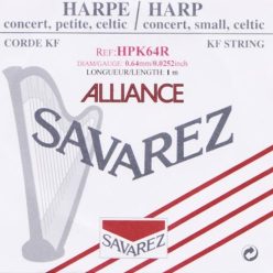   HPK-64-R Savarez Alliance small or concert harp string, plain KF, 0,64mm, length: 1 meter, black