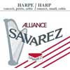 HPK-71-B Savarez Alliance small or concert harp string, plain KF, 0,71mm, length: 1 meter, black