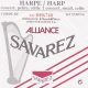 HPK-71R Savarez Alliance small or concert harp string, plain KF, 0,71mm, length: 1 meter, red