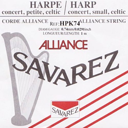 HPK-74 Savarez  small or concert harp string, plain KF, 0,74mm, length: 1 meter