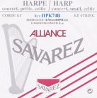 HPK-74B Savarez Alliance small or concert harp string, plain KF, 0,74mm, length: 1 meter, black