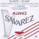 HPK-81B Savarez Alliance small or concert harp string, plain KF, 0,81mm, length: 1 meter, black