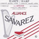 HPK-84R Savarez Alliance small or concert harp string, plain KF, 0,84mm, length: 1 meter, red