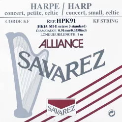   HPK-91 Savarez Alliance small or concert harp string, plain KF, 0,91mm, length: 1 meter