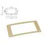 HPR-08-SCR Boston  pickup ring, humbucker, plastic, ivory, slanted, height: 2,5x 5,2mm, low