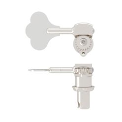   HS-20675SNT Hipshot  HB6 1/2" USA Ultralite® bass tuning machine, shiny nickel, clover key, treble side