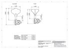 HS0655KCT Hipshot  HB6 1/2" licensed Ultralite bass tuning machine, chrome, Y key, treble side