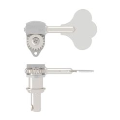   HS0670C Hipshot  HB6 3/8" USA Ultralite bass tuning machine, chrome, clover key