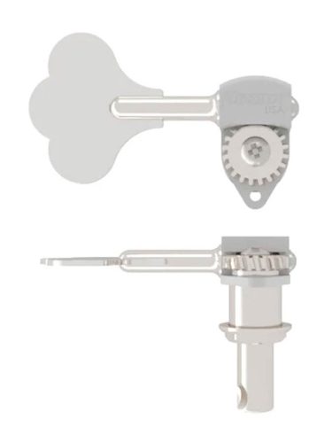 HS0670CT Hipshot  HB6 3/8" USA Ultralite bass tuning machine, chrome, clover key, treble side