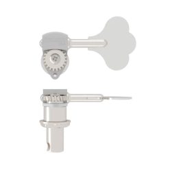  HS0670KC Hipshot  HB6 3/8" licensed Ultralite bass tuning machine, chrome, clover key