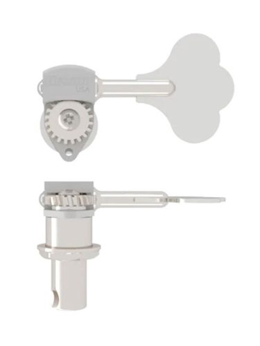 HS0670KC Hipshot  HB6 3/8" licensed Ultralite bass tuning machine, chrome, clover key