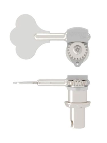 HS0670KCT Hipshot  HB6 3/8" licensed Ultralite bass tuning machine, chrome, clover key, treble side