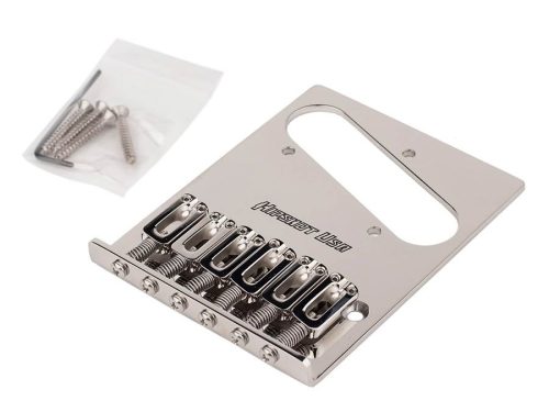 HS4410046SS Hipshot  Telecaster retrofit bridge, 4 hole 6 saddles, stainless steel