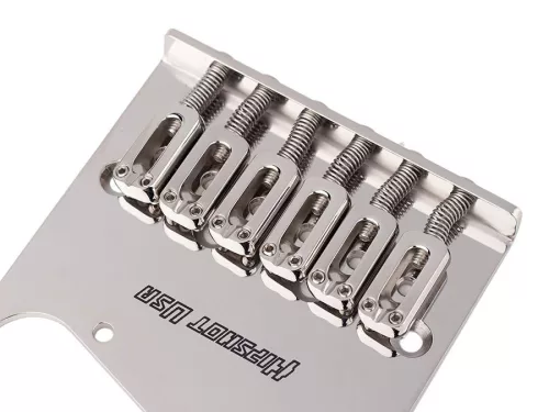 HS4410046SS Hipshot  Telecaster retrofit bridge, 4 hole 6 saddles, stainless steel
