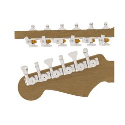   HS6K1GL0NST Hipshot  guitar tuner upgrade kit, 6 inline Grip-Lock, open nickel staggered