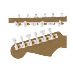   HS6K1GN0CST Hipshot  guitar tuner upgrade kit, 6 in line classic, open chrome staggered