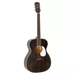   HSA-35-MBK Richwood Heritage Series auditorium guitar with solid cedar top, matt trans black