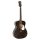 HSA-35-MBK Richwood Heritage Series auditorium guitar with solid cedar top, matt trans black