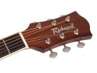 HSA-35-MBR Richwood Heritage Series auditorium guitar with solid cedar top, matt trans brown