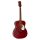 HSA-35-MRD Richwood Heritage Series auditorium guitar with solid cedar top, matt trans red