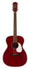 HSA-35-MRD Richwood Heritage Series auditorium guitar with solid cedar top, matt trans red