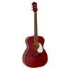 HSA-35-MRD Richwood Heritage Series auditorium guitar with solid cedar top, matt trans red