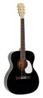 HSA-55-BK Richwood Heritage Series auditorium guitar with solid spruce top, black