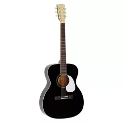   HSA-55-BK Richwood Heritage Series auditorium guitar with solid spruce top, black