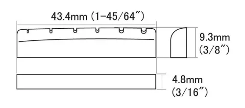 HSBK-NG1 Hosco Japan  black impregnated slotted bone nut, cnc machined, G-style