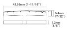 HSBK-NS1/9.5 Hosco Japan  black impregnated slotted bone nut, cnc machined, F-style for 9.5" radius