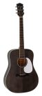 HSD-35-MBK Richwood Heritage Series dreadnought guitar with solid cedar top, matt trans black